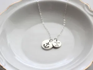 1/2"  3/8" Engraved Disc Necklace