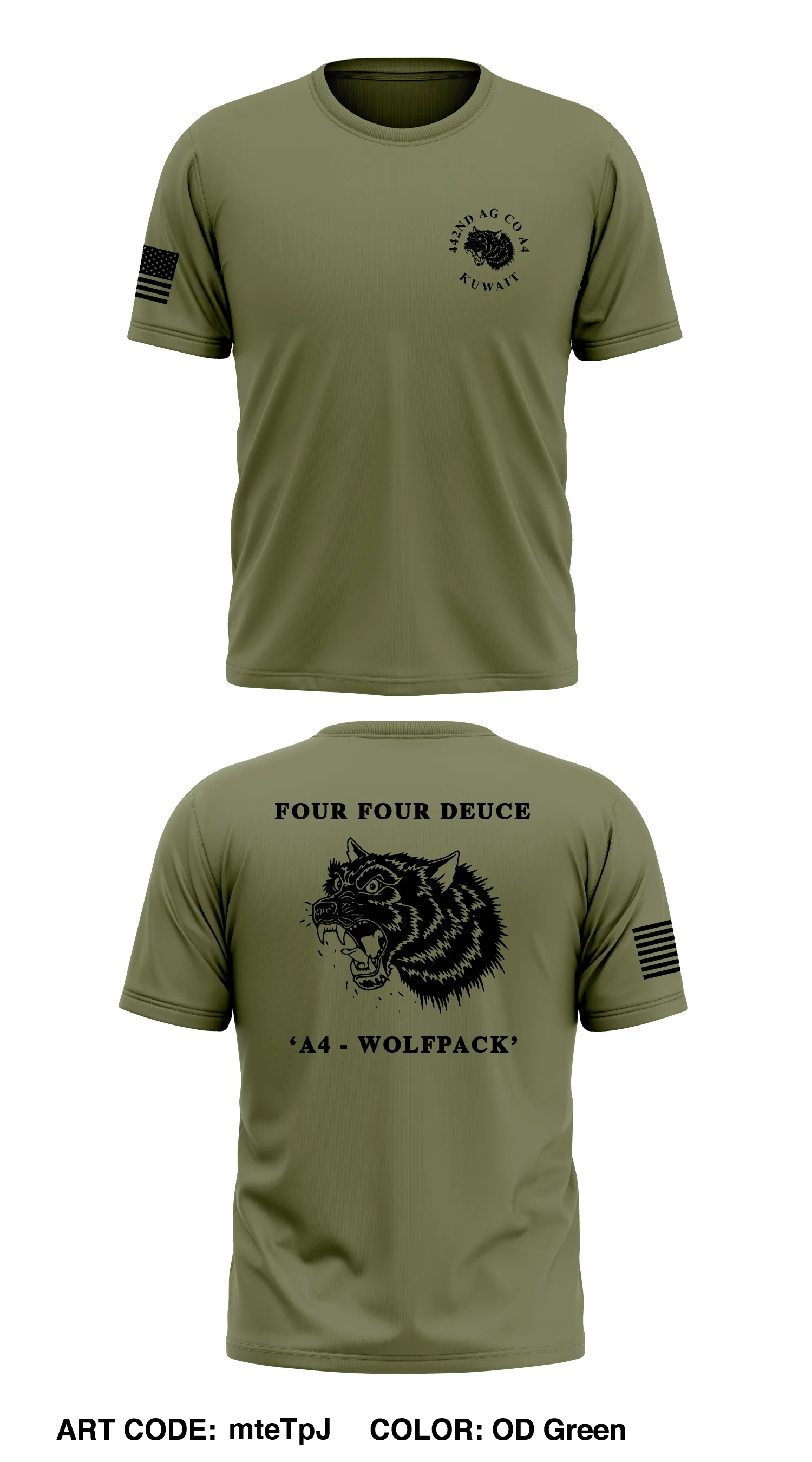 442nd AG CO A4 Store 1 Core Men's SS Performance Tee - mteTpJ