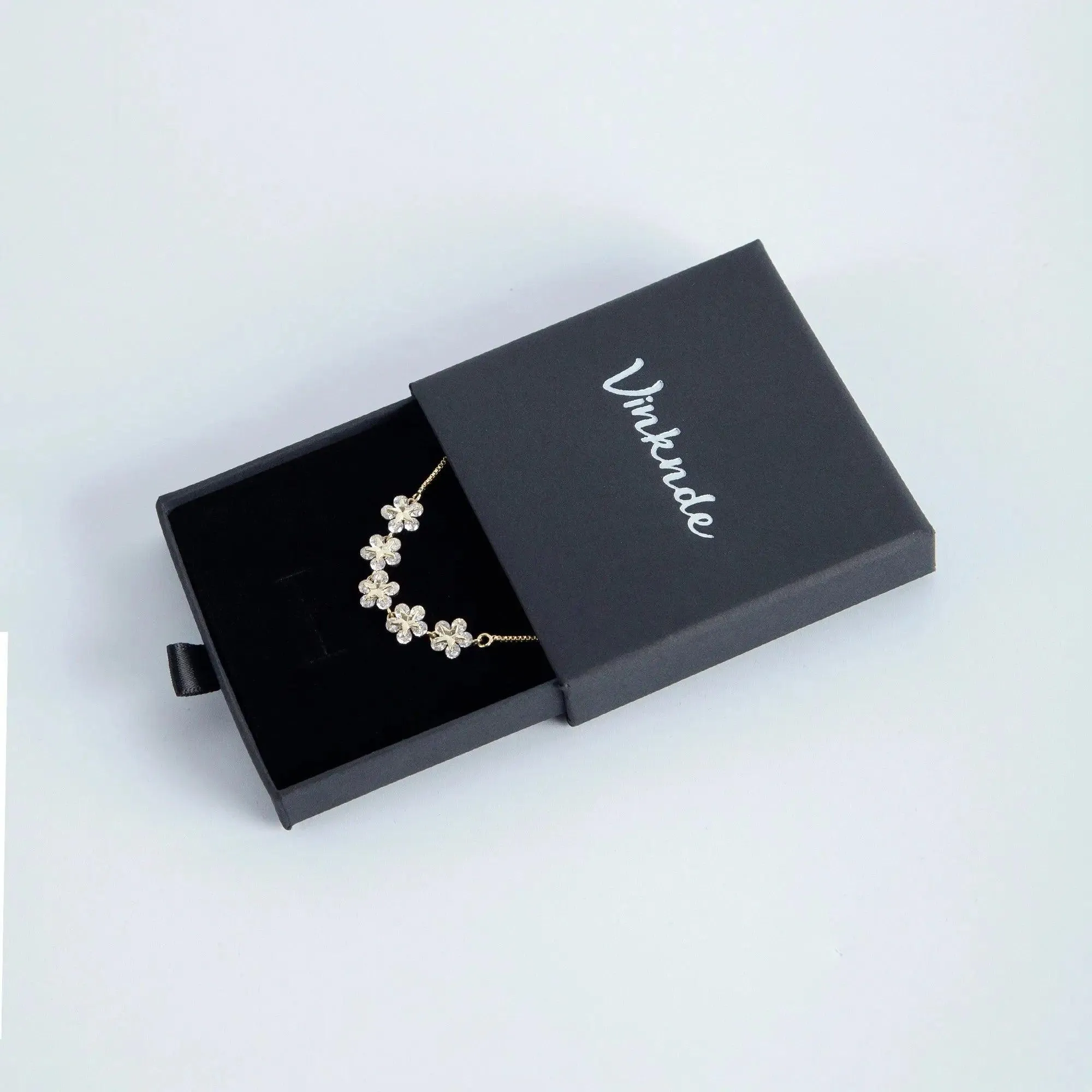 50pcs 9*9*3.2cm Paper Drawer box Personalized DIY Slide Jewelry Packaging Storage Case Bulk Custom Box Cardboard Necklace Carton