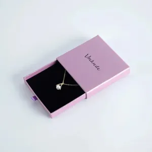 50pcs 9*9*3.2cm Paper Drawer box Personalized DIY Slide Jewelry Packaging Storage Case Bulk Custom Box Cardboard Necklace Carton