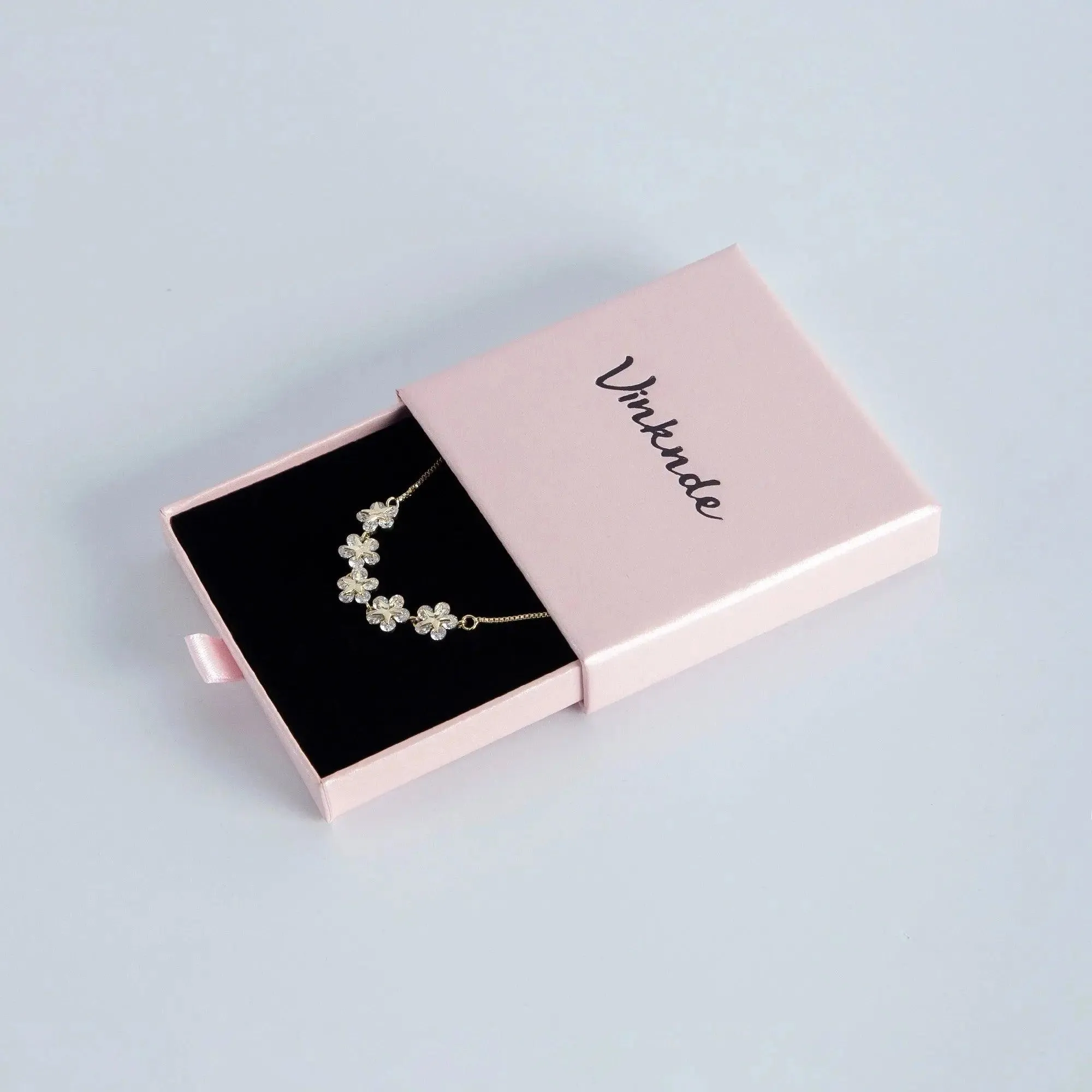 50pcs 9*9*3.2cm Paper Drawer box Personalized DIY Slide Jewelry Packaging Storage Case Bulk Custom Box Cardboard Necklace Carton