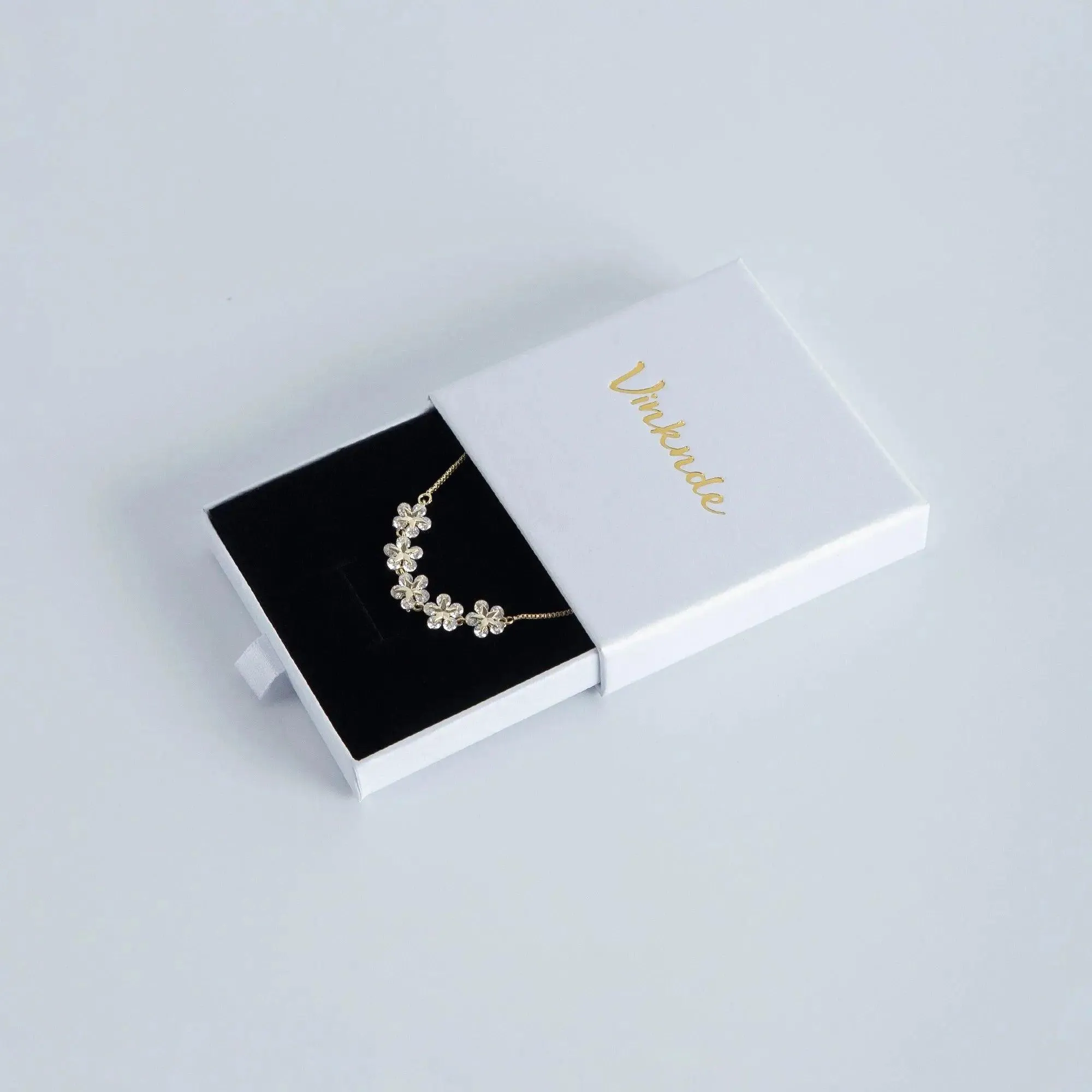 50pcs 9*9*3.2cm Paper Drawer box Personalized DIY Slide Jewelry Packaging Storage Case Bulk Custom Box Cardboard Necklace Carton