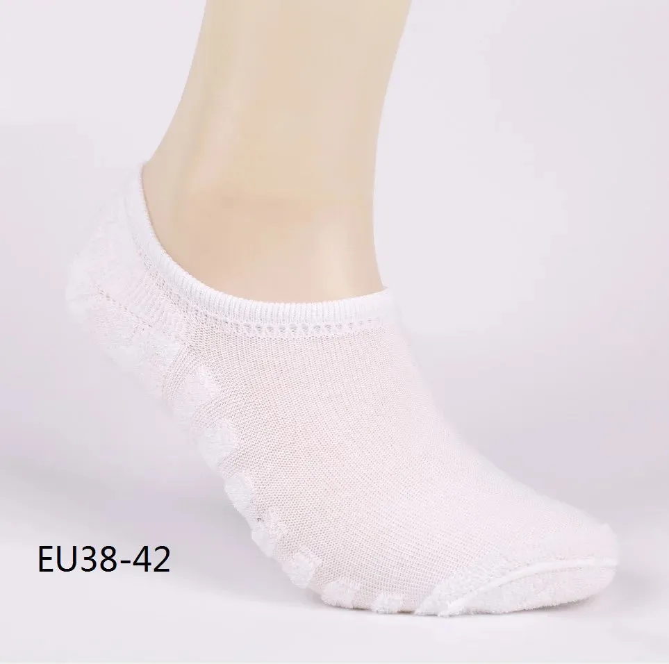 6pcs=3pairs/lot men's invisible towel style cotton Socks stripe boat anti slip high qualtiy new Plus big size EU43-46