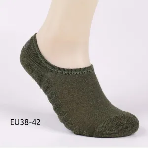6pcs=3pairs/lot men's invisible towel style cotton Socks stripe boat anti slip high qualtiy new Plus big size EU43-46