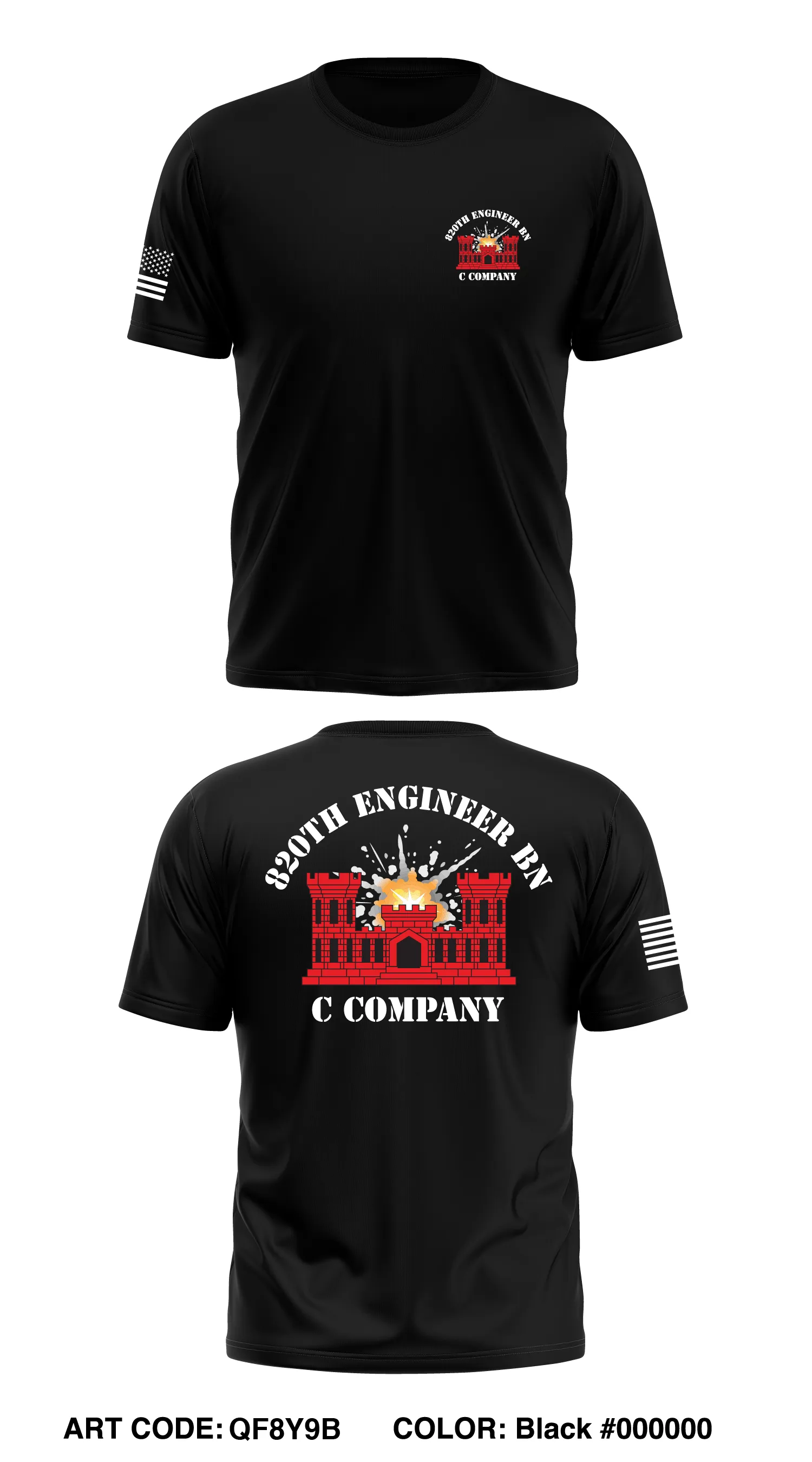 820th Engineer BN C company  Store 1 Core Men's SS Performance Tee - QF8Y9B