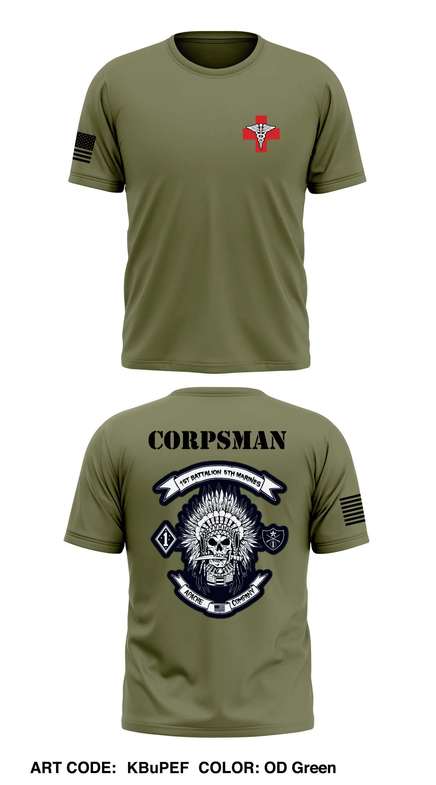 A Co, 1BN,5th marines Core Men's SS Performance Tee - KBuPEF