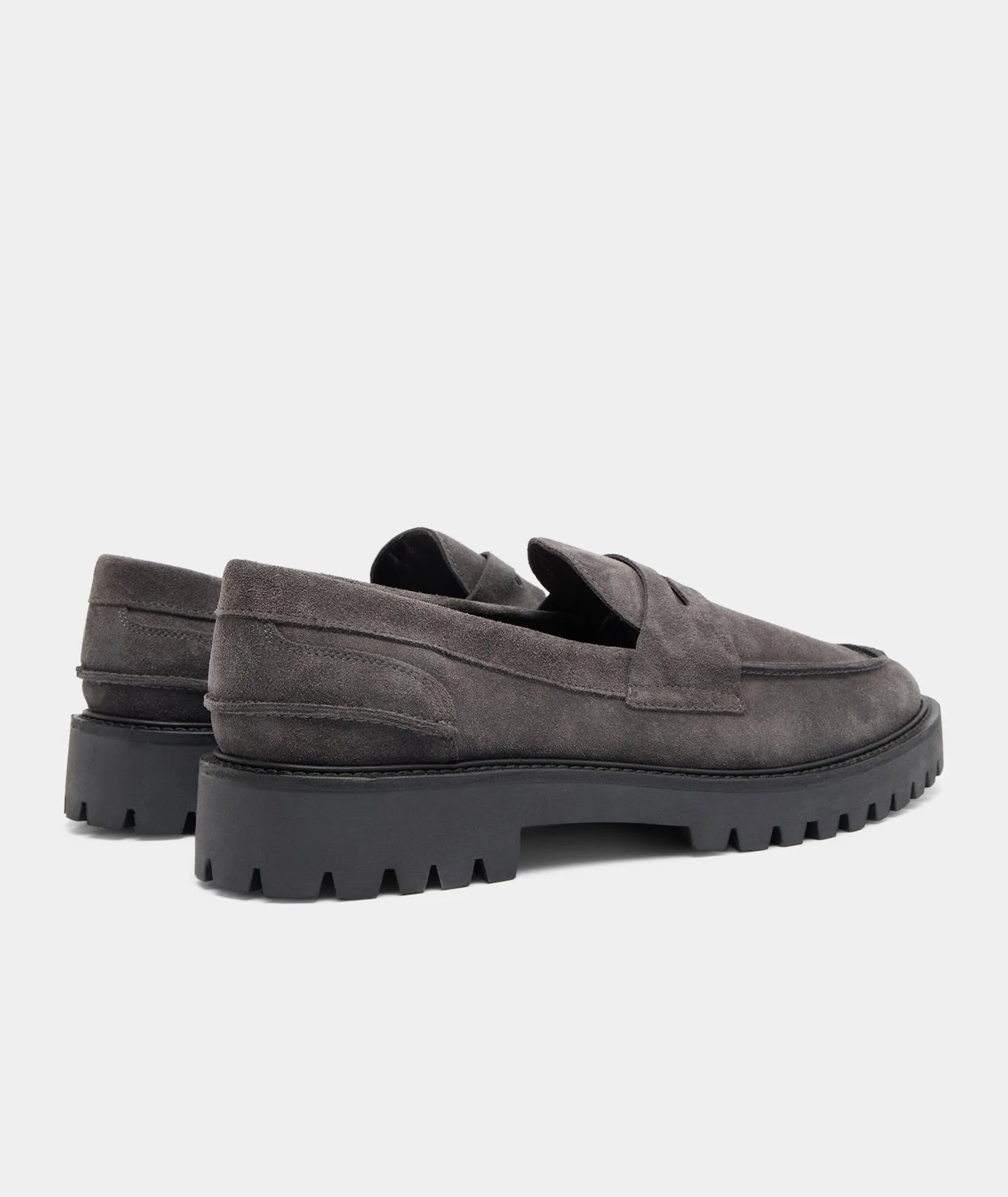 Aaron Penny Loafer - Charcoal Suede