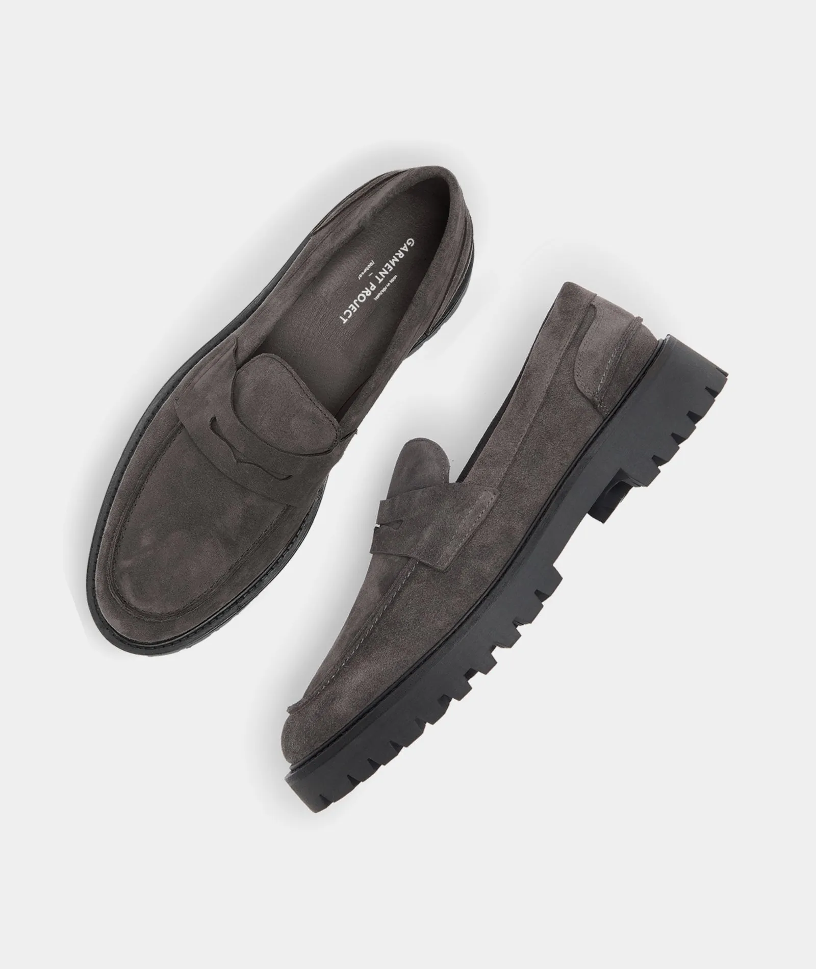Aaron Penny Loafer - Charcoal Suede
