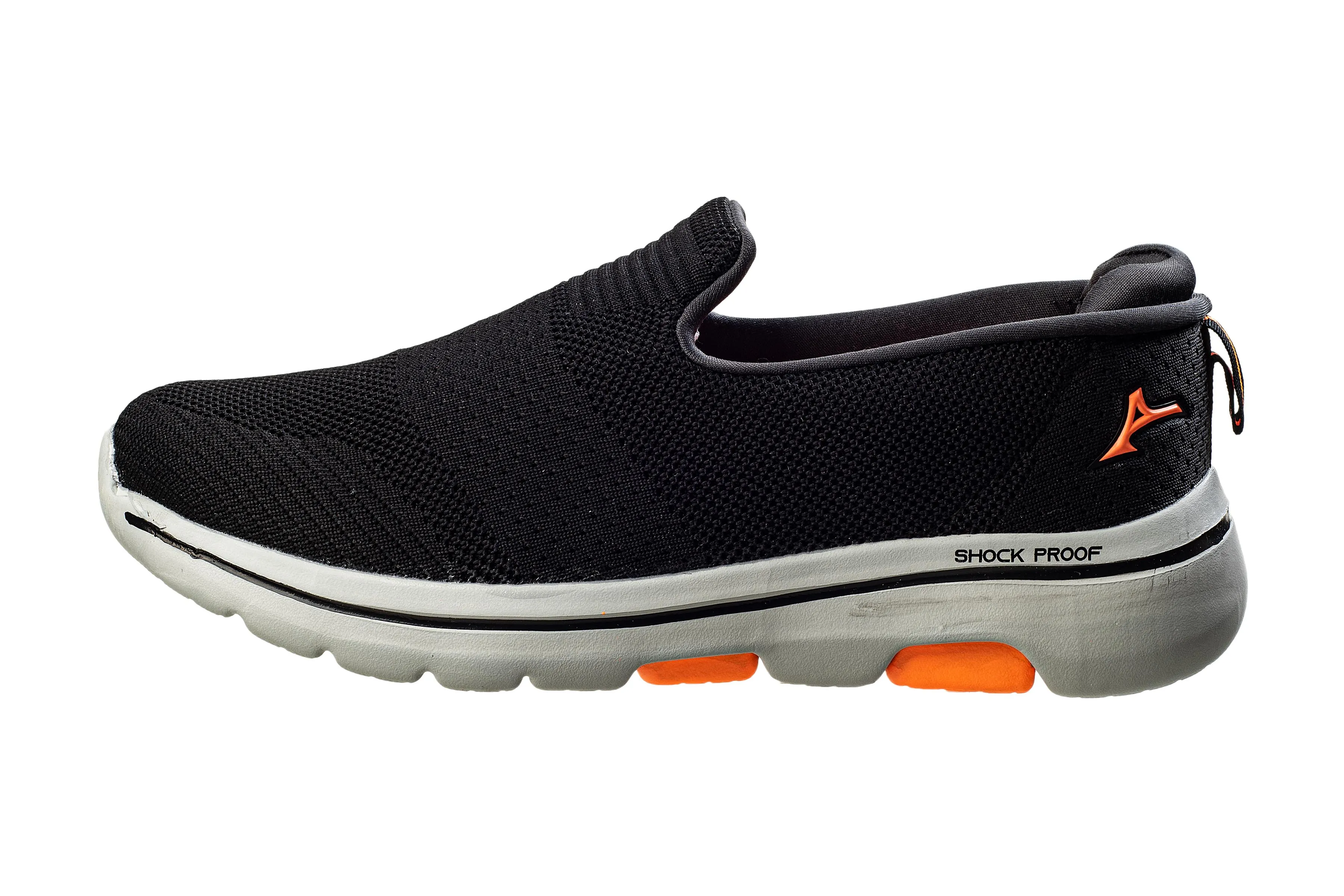Abros Gents Black / F. Orange Sports Shoe
