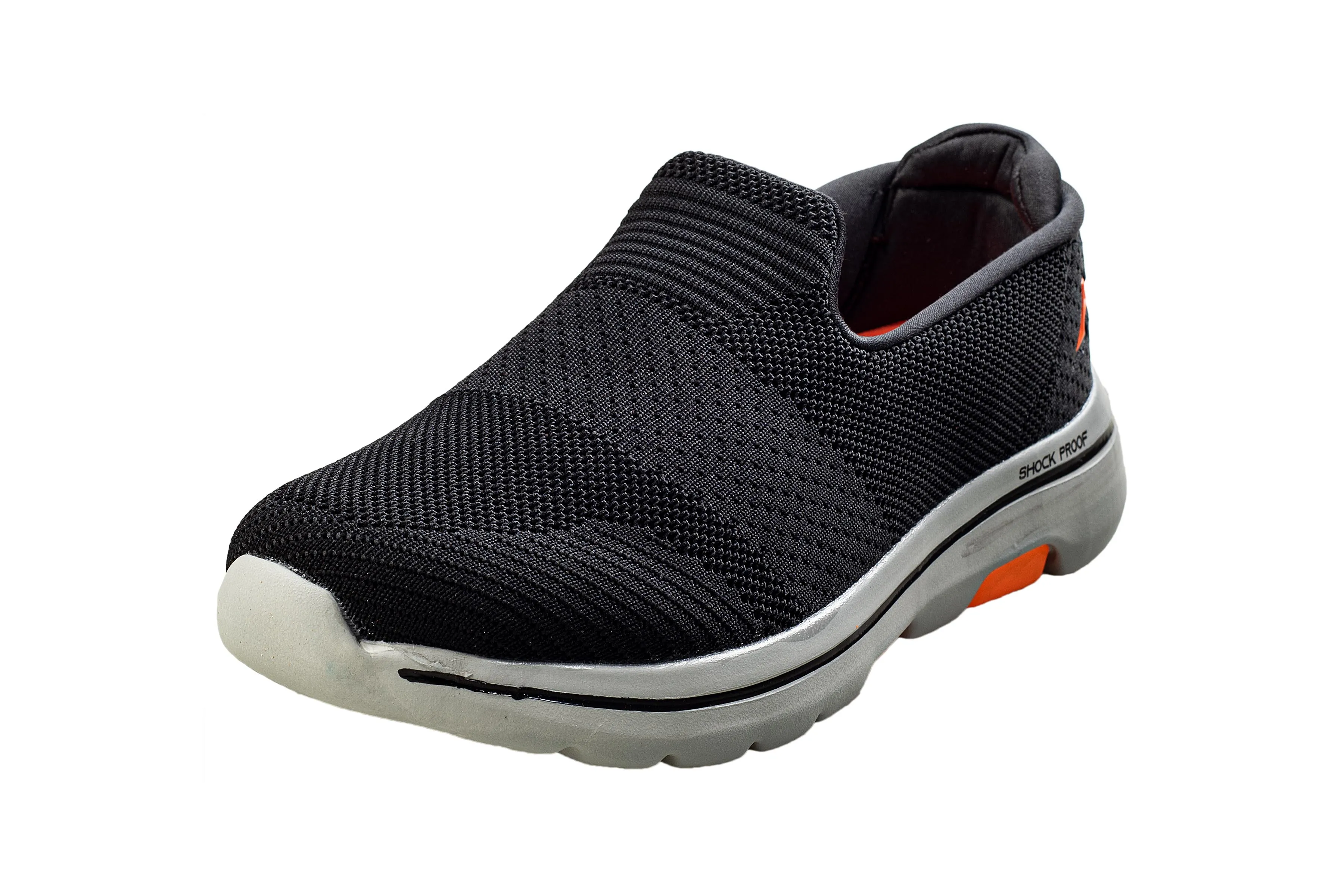 Abros Gents Black / F. Orange Sports Shoe