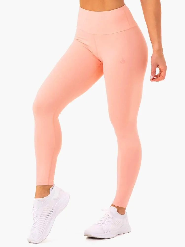 ADAPT HIGH WAISTED SCRUNCH LEGGINGS - PEACH