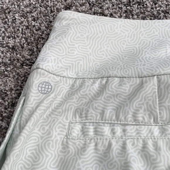 ADIDAS Light Mint Green &amp; White Pattern Athletic Tennis Golf Skirt NWT