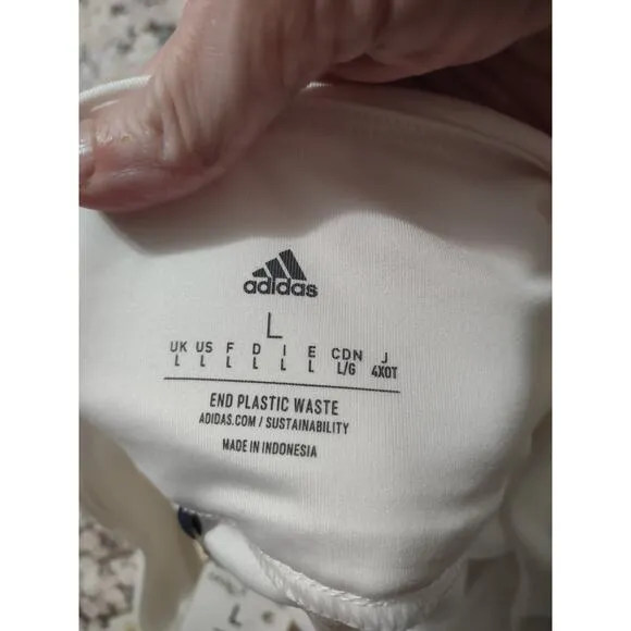 Adidas White Golf Tennis Skort Large Preppy County Club Eco-friendly Athletic
