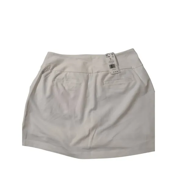 Adidas White Golf Tennis Skort Large Preppy County Club Eco-friendly Athletic