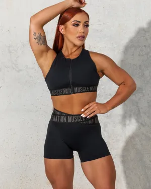 Advantage Cross Band Midway Shorts - Black