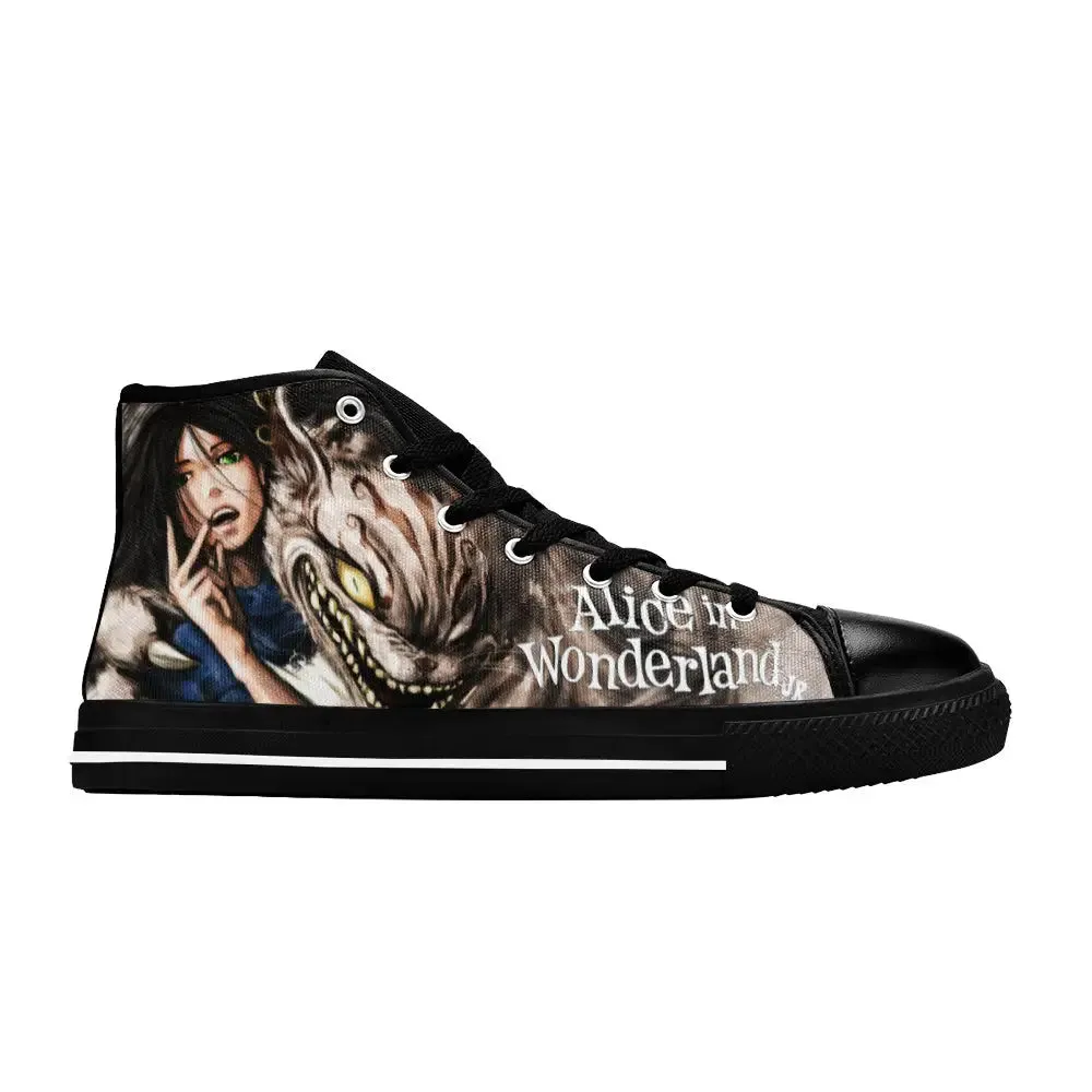 Alice in Wonderland Shoes High Top Sneakers for Kids and Adults