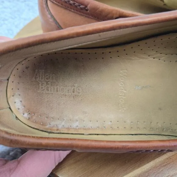 Allen Edmonds Woodstock Brown Leather Kiltie Braided Casual Loafer USA Mens 10 D