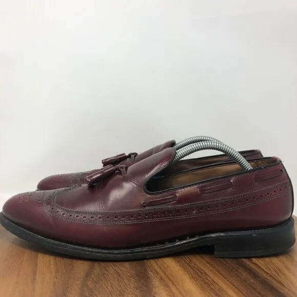 Allen Edmonds Mens Berwick Loafer Burgundy Almond Toe Wingtip 11.5 AA Narrow