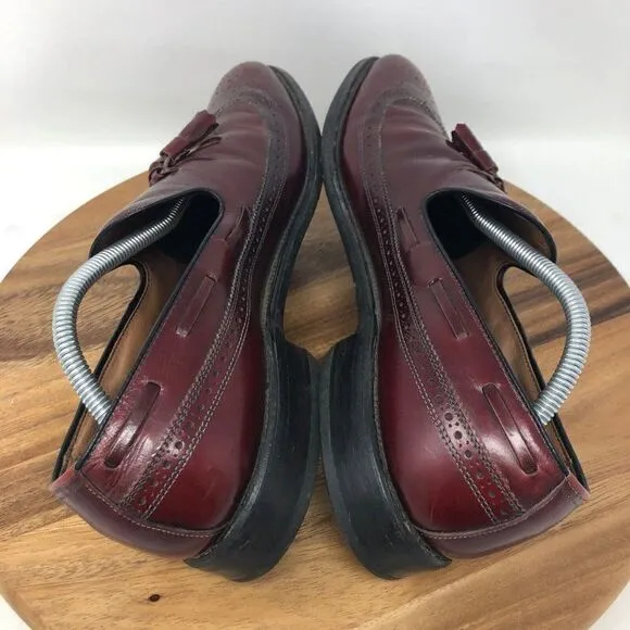 Allen Edmonds Mens Berwick Loafer Burgundy Almond Toe Wingtip 11.5 AA Narrow