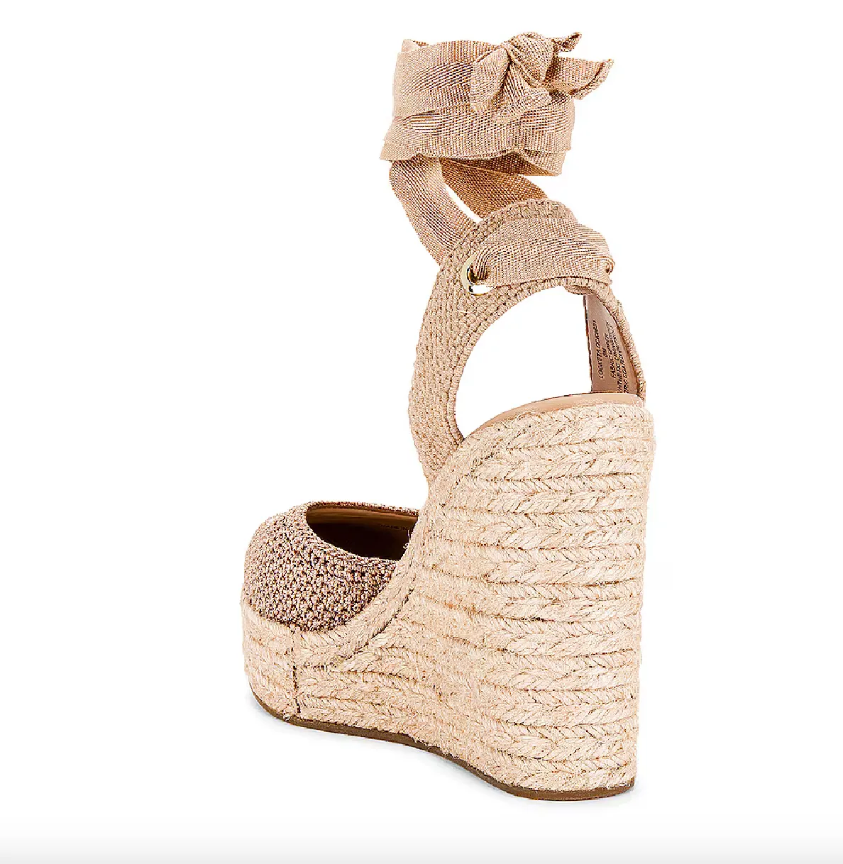 Almond Toe Ankle Wrap Crochet Espadrille
