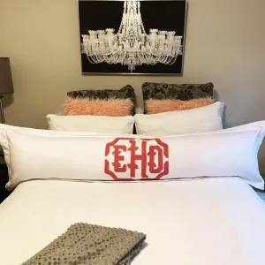 Applique Monogrammed 72" Lumbar Pillow