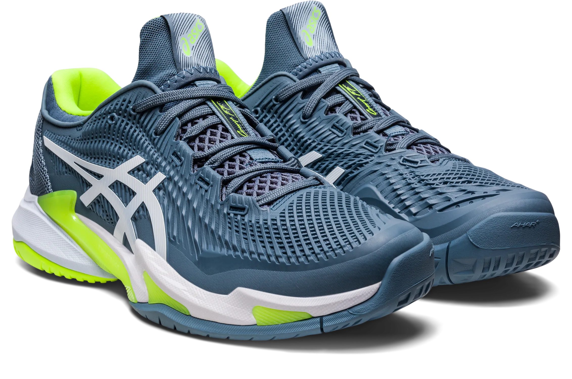 Asics Men's COURT FF 3 Tennis Shoes in Steel Blue/White
