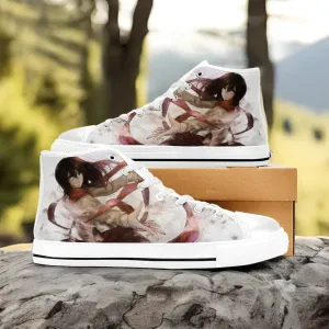 Attack on Titan Mikasa Ackerman Shoes High Tops Sneakers for Kids and Adults