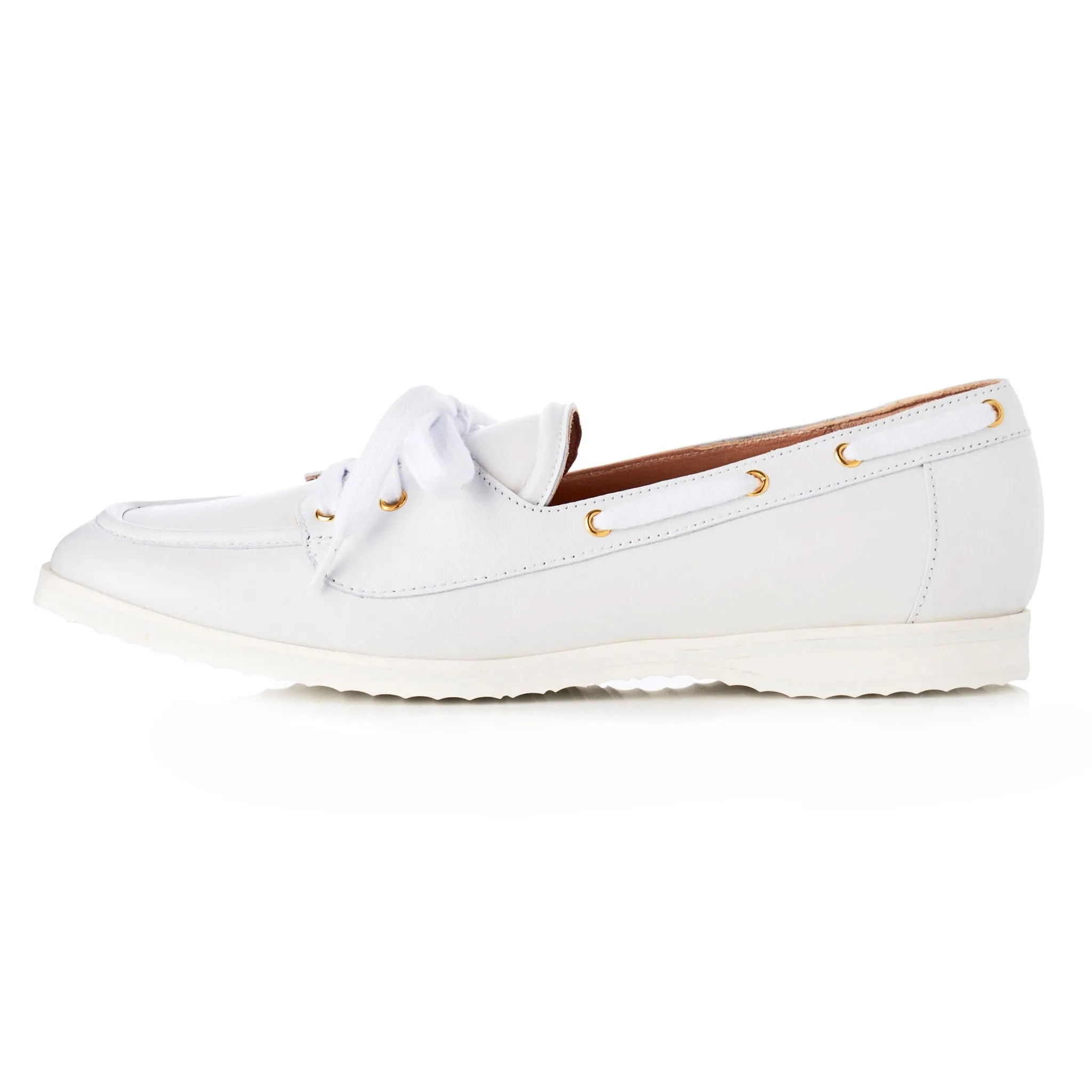 Audrey White Boat Shoes
