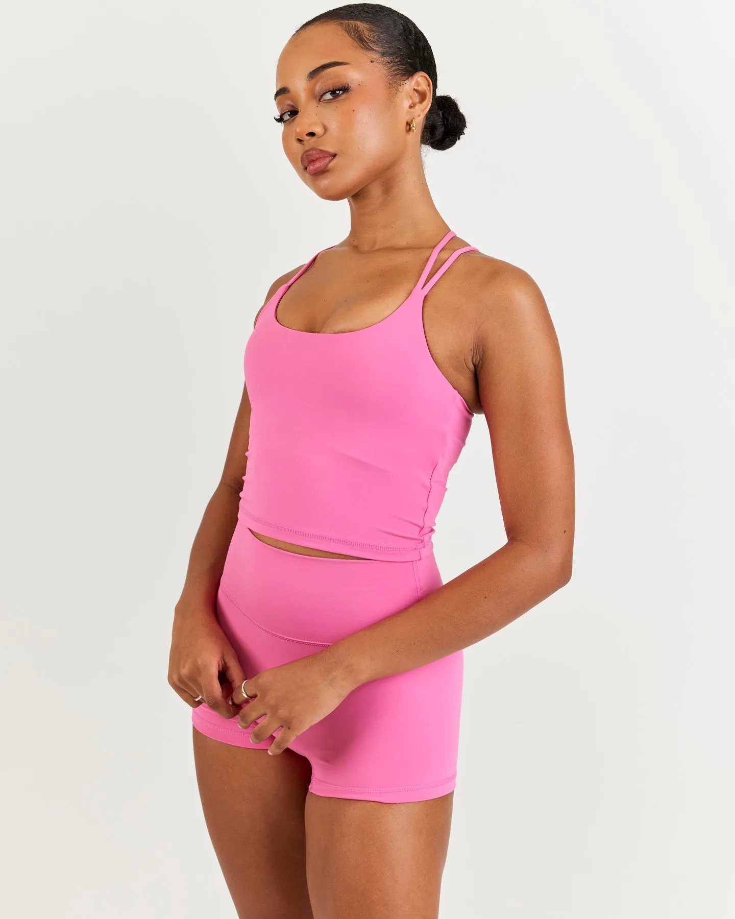 Aura Thin Strap Tank - Bubblegum