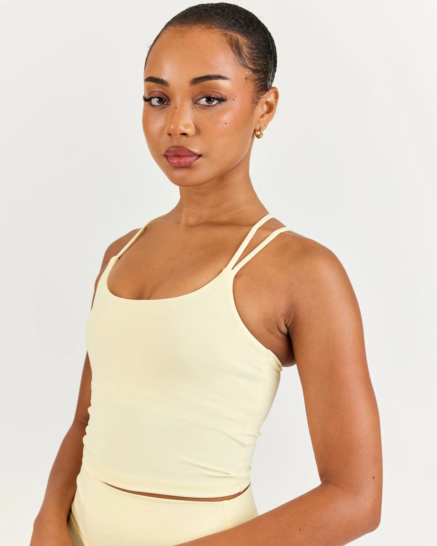Aura Thin Strap Tank - Buttercup