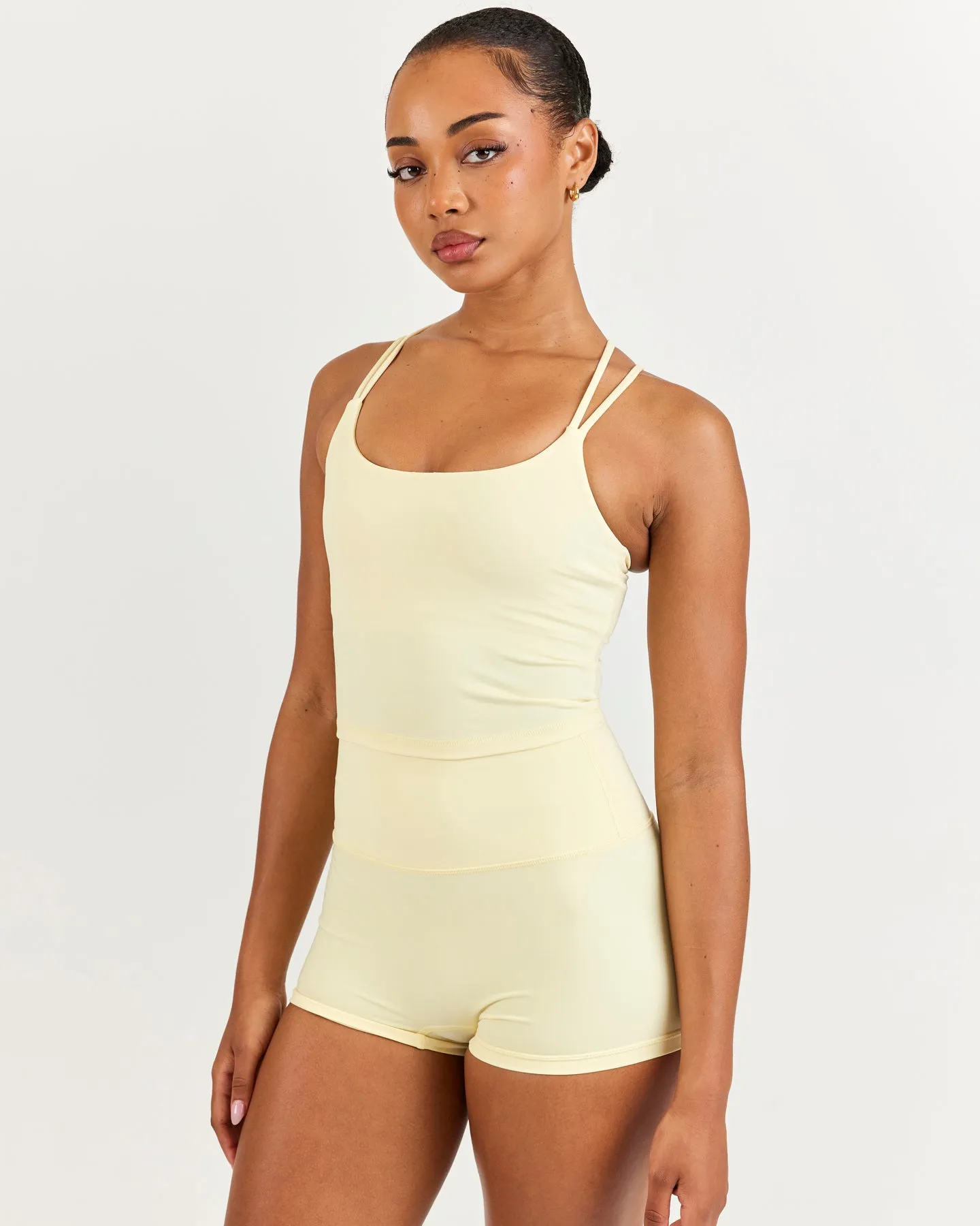 Aura Thin Strap Tank - Buttercup