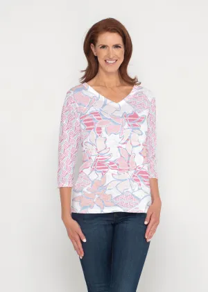 Aztek Sail Peri (8116) ~ Signature 3/4 Sleeve V-Neck Top