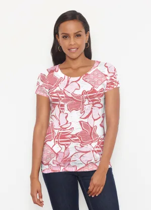 Aztek Sail Red (8117) ~ Short Sleeve Scoop Shirt