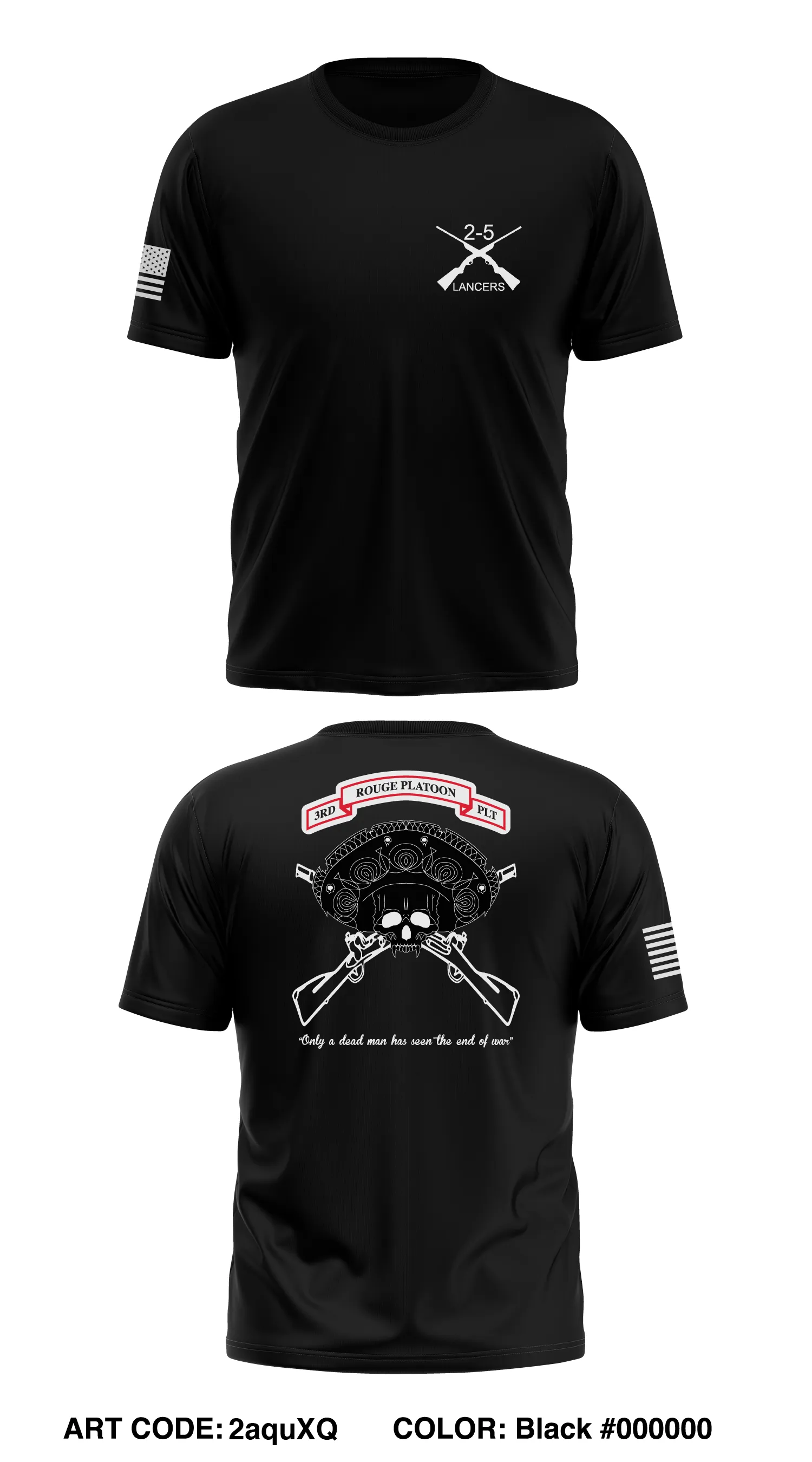 B Co 2-5 CAV Lancers Store 1 Core Men's SS Performance Tee - 2aquXQ