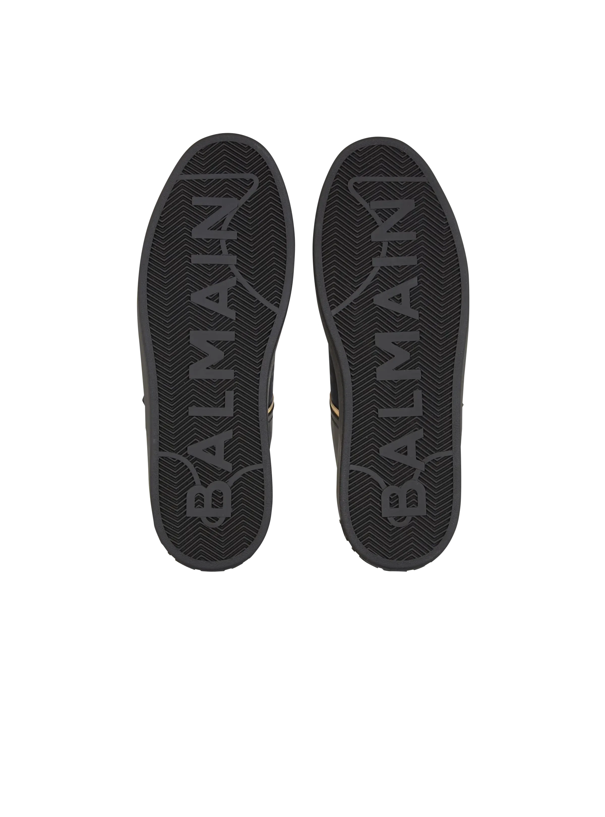 BALMAIN || B-Court Monogrammed Nylon And Leather Sneakers
