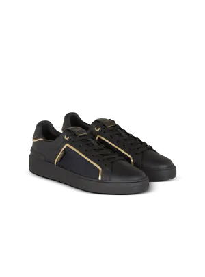BALMAIN || B-Court Monogrammed Nylon And Leather Sneakers