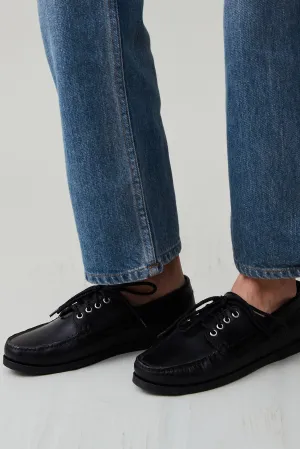 BAXTER BOAT SHOE | BLACK SADDLE LEATHER