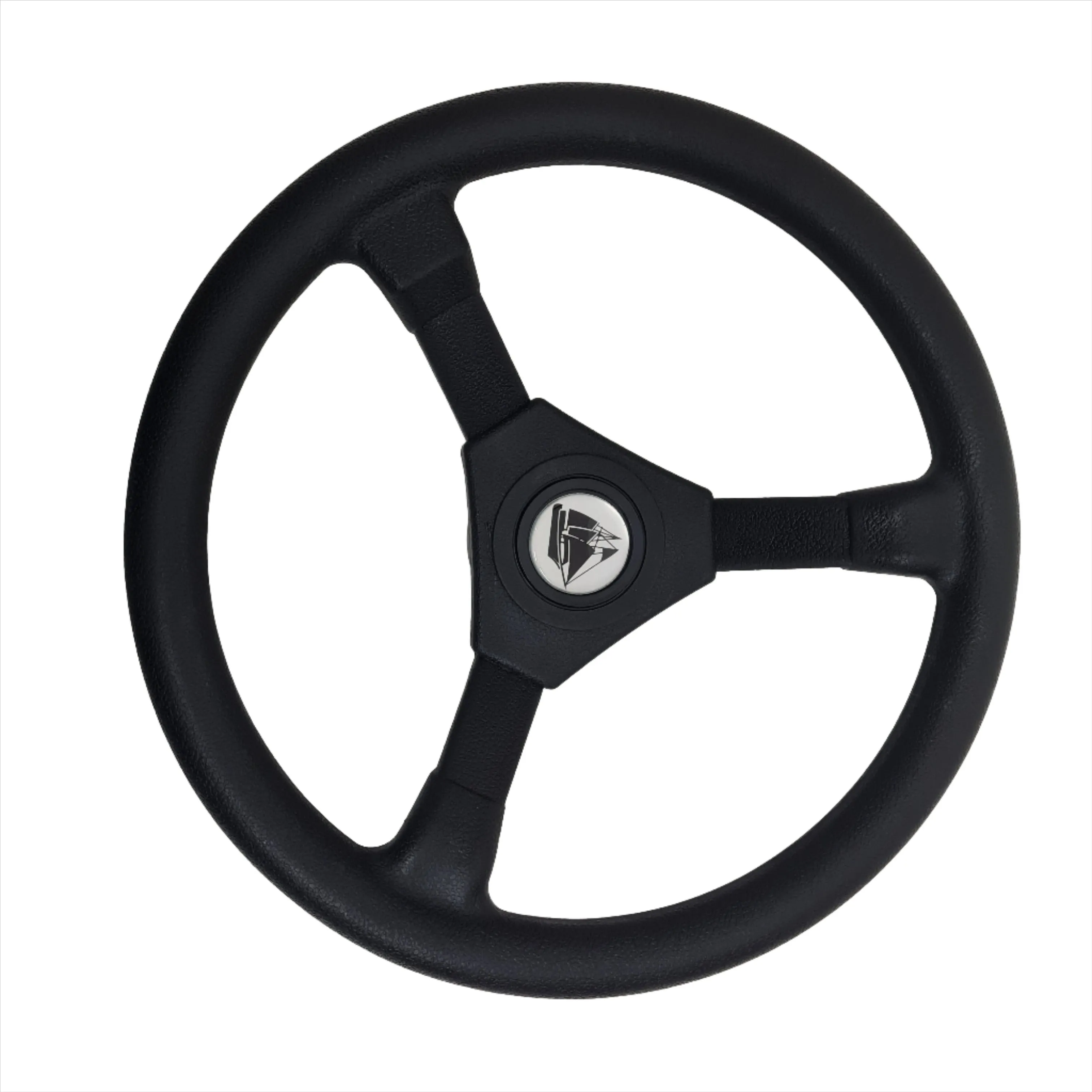 Black Boat Steering Wheel Three Arms, Diam. 310mm