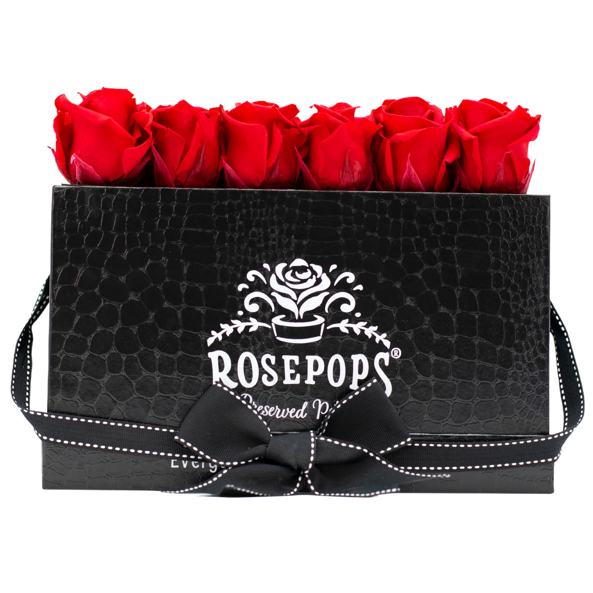 Black Monogrammed Keeper by the Dozen - Cherry Crush Roses