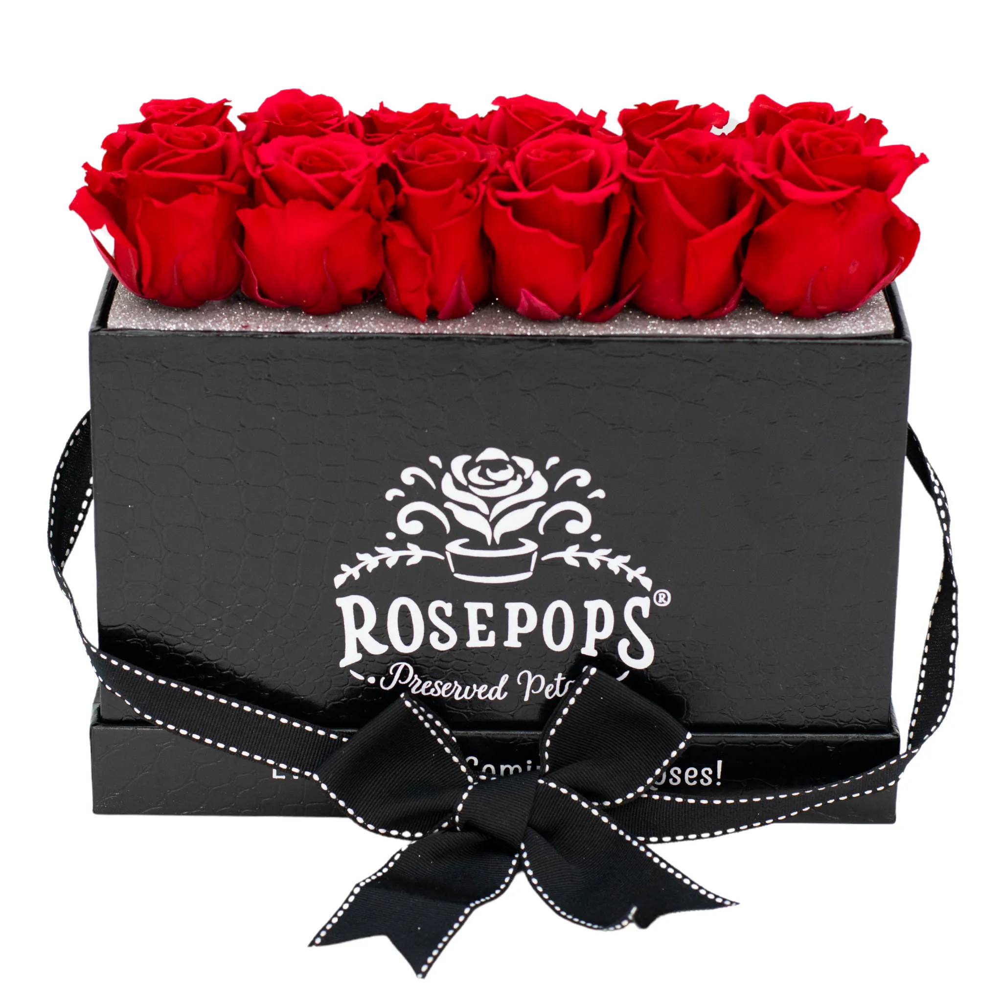 Black Monogrammed Keeper by the Dozen - Cherry Crush Roses