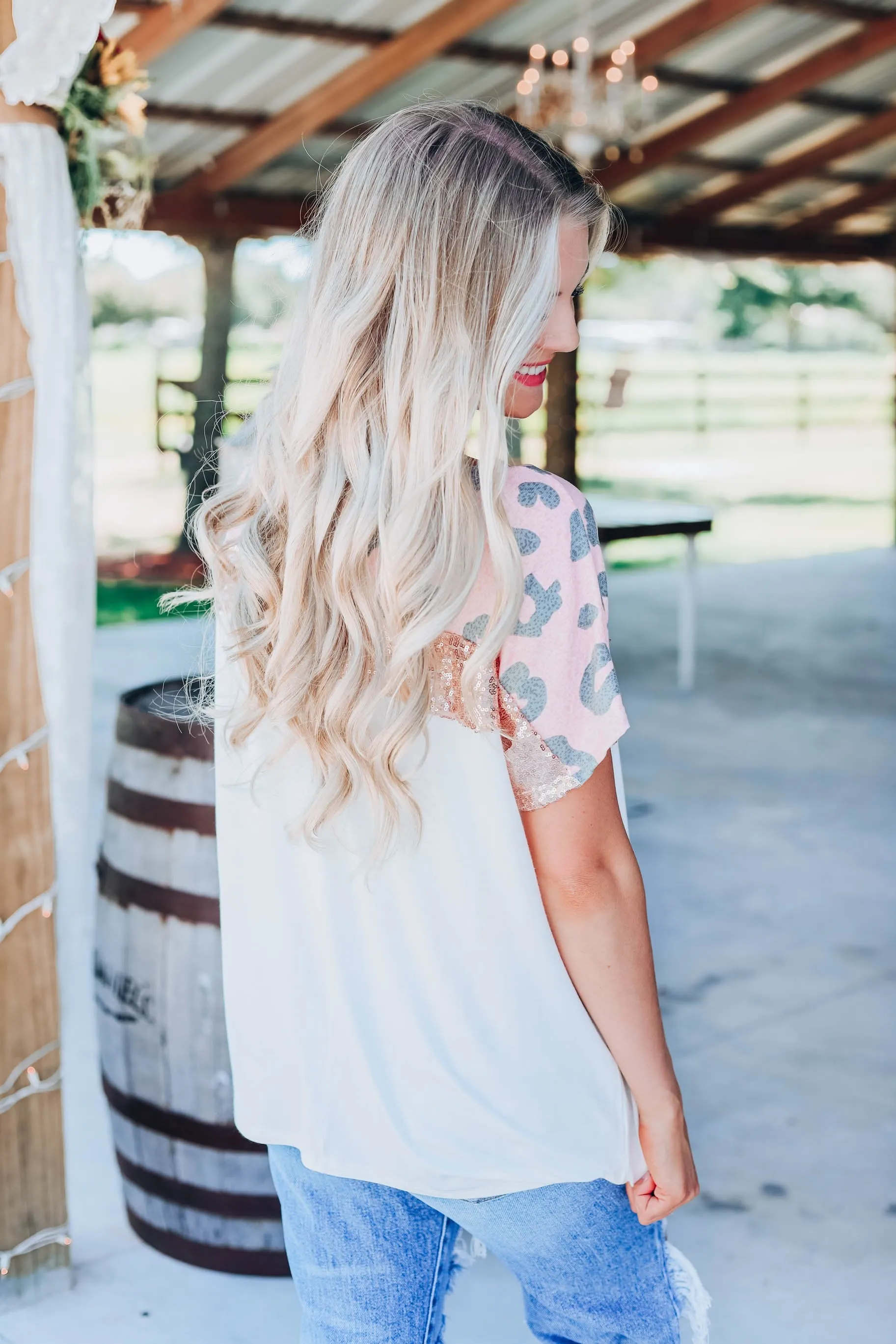 Blushing Sequin Top - Slightly Imperfect