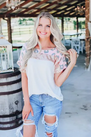 Blushing Sequin Top - Slightly Imperfect