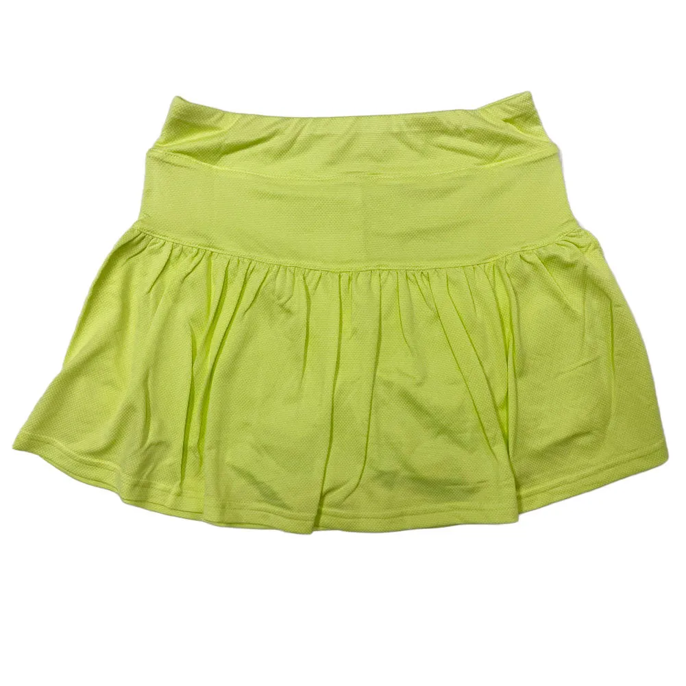 BOAST Women's Sunny Lime Gathered Tennis Skirt $79 NEW