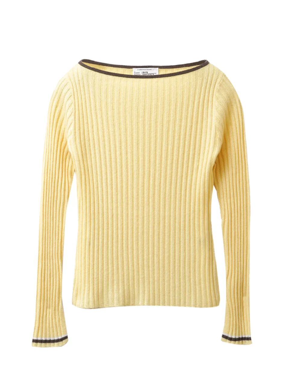 Boat Neck Ribbed Sweater_Butter