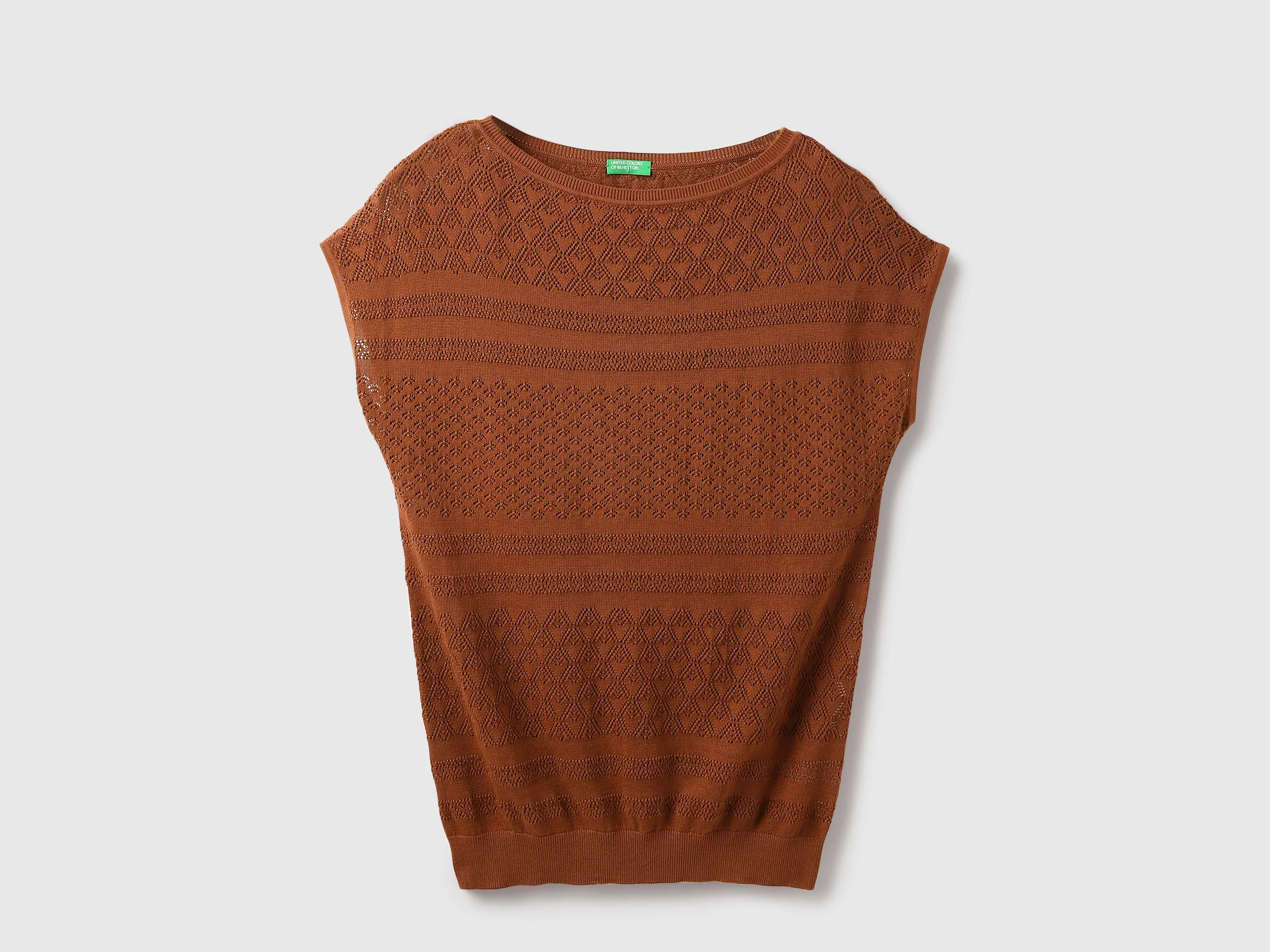 Boat Neck Textured Top