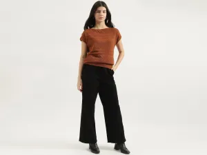 Boat Neck Textured Top