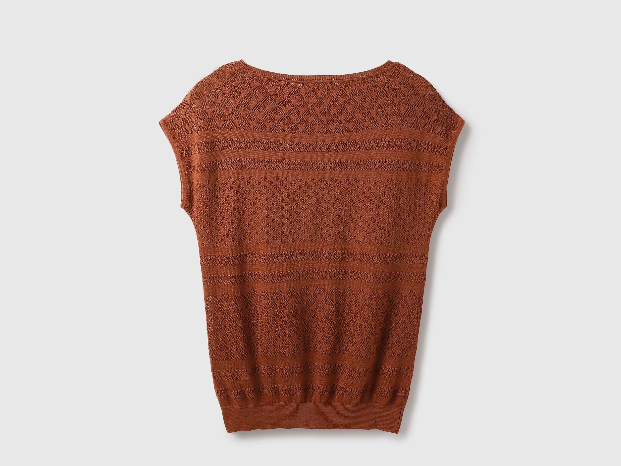 Boat Neck Textured Top