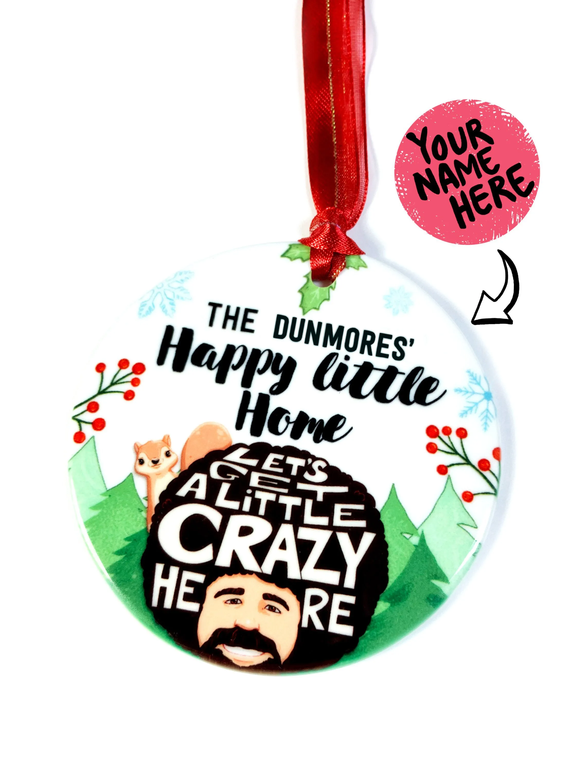 Bob Ross Custom Ornament