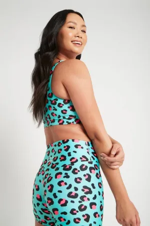 Booty Shorts in Neon Jungle Teal