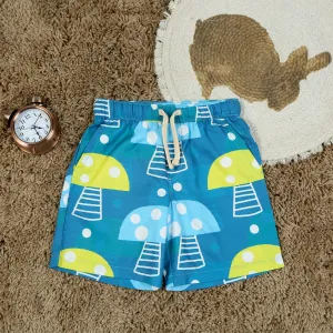 Boys Boat Printed Short Teal